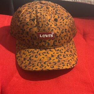 Levi's Brown and Black Leopard Print Cap